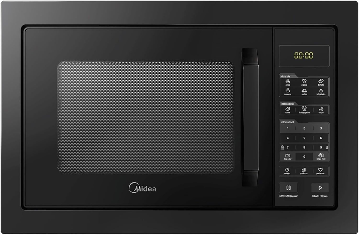 forno micro-ondas de embutir Midea vista fronta